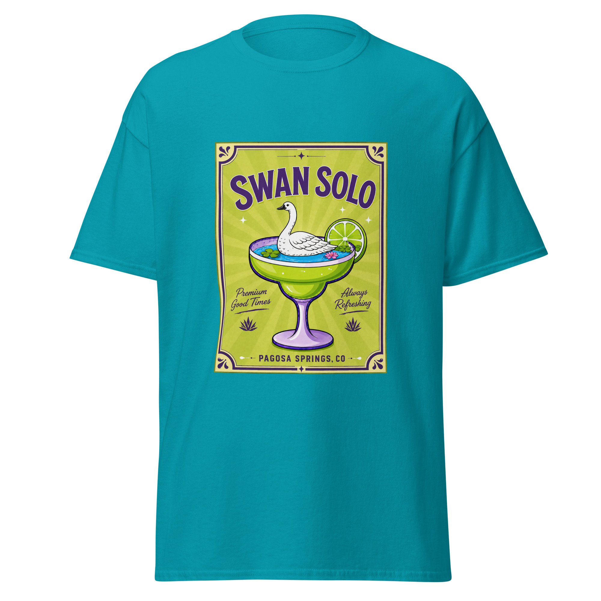 Swan Solo Margarita Shirt | Pagosa Springs Colorado T-Shirt | Funny Swan Tee | Retro Cocktail Shirt | Vacation Souvenir Gift