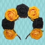 Black & Yellow Rose Headband by Countrystarr